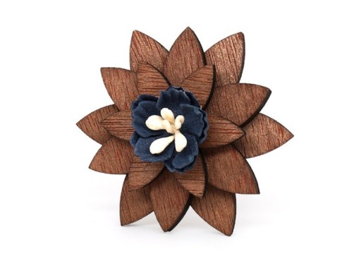 Decorazione in legno per giacca - Fiore