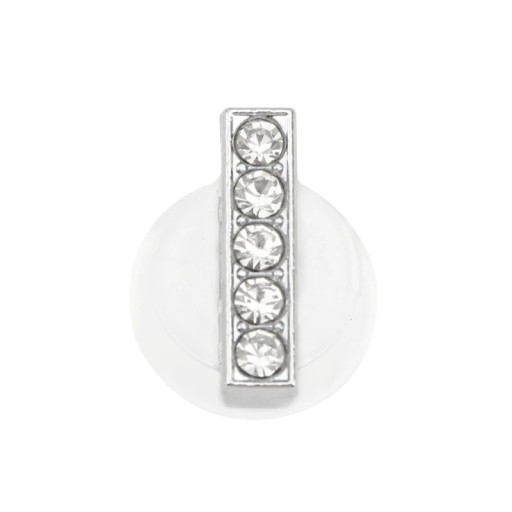 Decorazione in pietre per crocs lettera I 2,5–3 cm decorazione in PVC argento per personalizzazione delle scarpe e creazione di iniziali