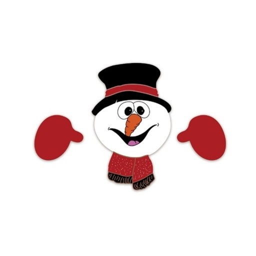 Decorazione natalizia per recinzione pupazzo di neve