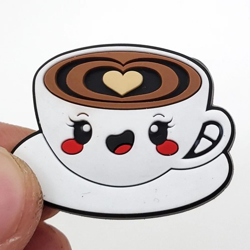 Decorazione per crocs caffè motiv PVC bianco marrone nero ornamento per scarpe crocs accessorio per personalizzazione