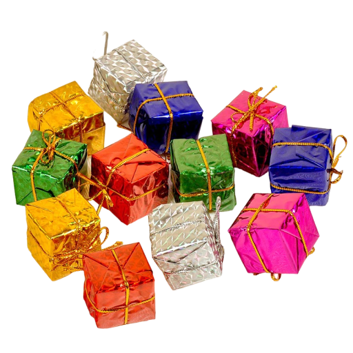 Decorazioni natalizie pacchetti 4 cm 24 pz