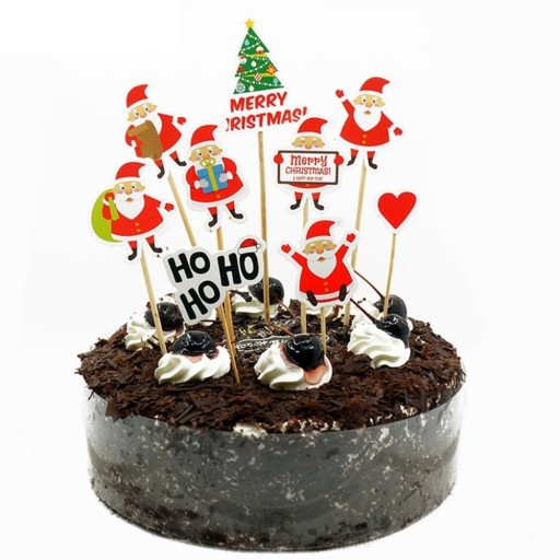 Decorazioni natalizie per torta 9 pz