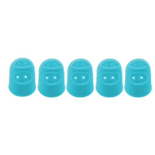 Dedal de silicona para dedo Tapas protectoras transpirables para tocar la guitarra o trabajar con una aguja Manga elástica Colores neutros 1 ud
