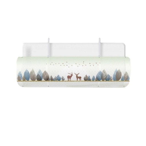 Deflettore per climatizzazione con stampa Copertura contro il flusso diretto con aperture Deflettore di flusso per climatizzazione 84 x 23 cm