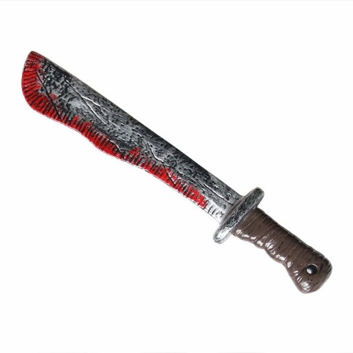Dekorace krvavá mačeta 43 cm