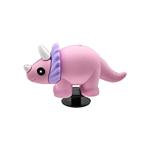Dekorace na crocsy 3D dinosaurus 3–5 cm PVC růžová ozdoba do nazouváků doplněk do děrovaných bot hravý detail