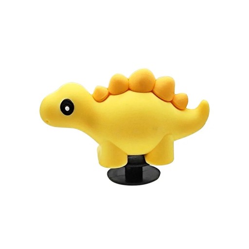 Dekorace na crocsy 3D dinosaurus 3–5 cm PVC žlutá ozdoba do nazouváků doplněk do děrovaných bot výrazný detail
