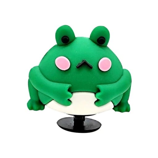 Dekorácia na crocsy 3D žaba 3–5 cm PVC zelená ozdoba do nazúvákov doplnok do dierkovaných topánok zvierací motív roztomilý detail