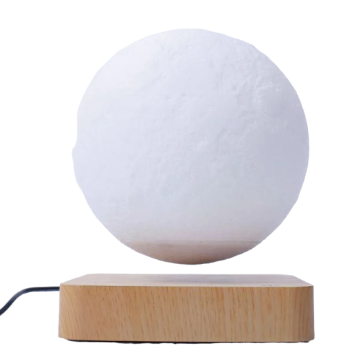 Dekorační LED světlo LED noční světlo Levitační měsíc Magnetická noční lampa 3D lampa 21,5 x 17,8 cm