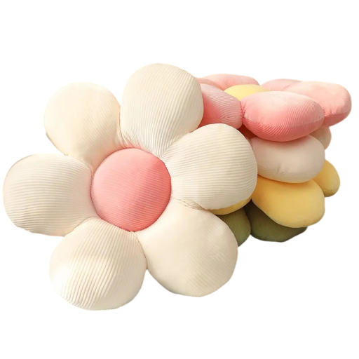 Dekorační polštářek ve tvaru květiny 35 cm roztomilý měkký polštář na sezení i dekoraci do interiéru