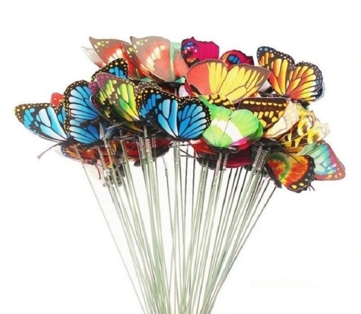 Dekoracyjny motylek rowkowany 10 szt