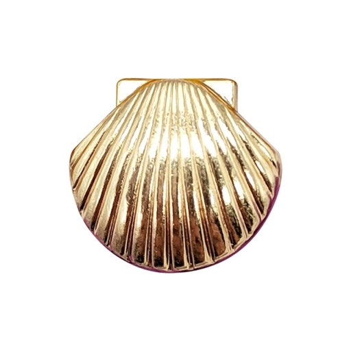 Dekoration für Crocs in Form einer Muschel 2–3 cm goldfarbig einfaches Anbringen stilvolle Schuhverzierung mit maritimem Motiv