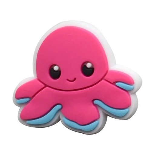 Dekoration für Crocs Oktopus 2–3 cm PVC rosa Schuhdekor maritimes Motiv Zubehör zur Personalisierung von Schuhen