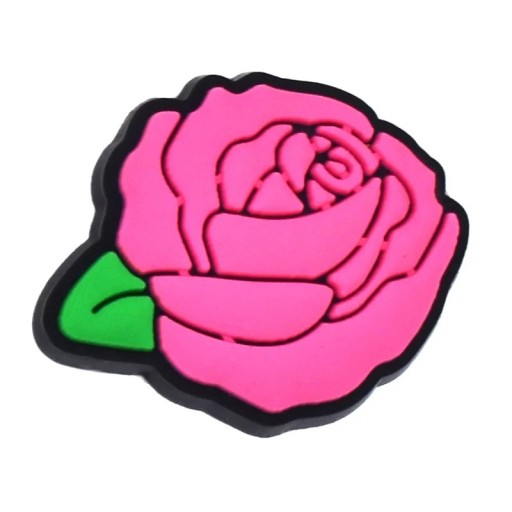 Dekoration für Crocs rosa Rose 2–3 cm PVC Schuhdekor für Crocs Blumenzubehör zur Personalisierung und Anpassung des Schuhlooks