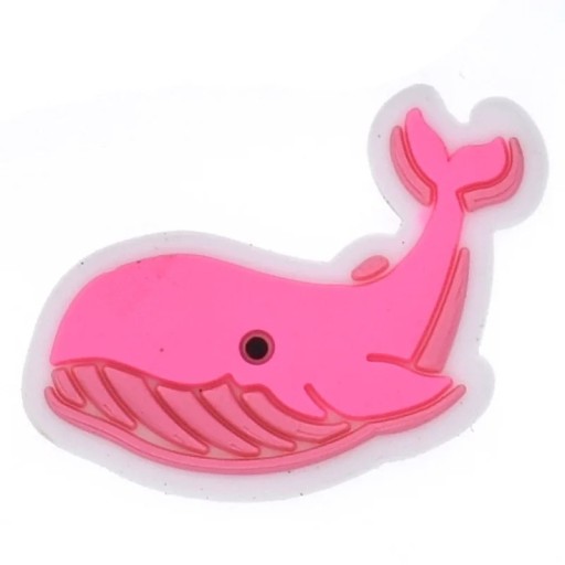 Dekoration für Crocs rosa Wal 2–3 cm PVC Schuhzubehör maritimes Motiv zur Personalisierung von Schuhen