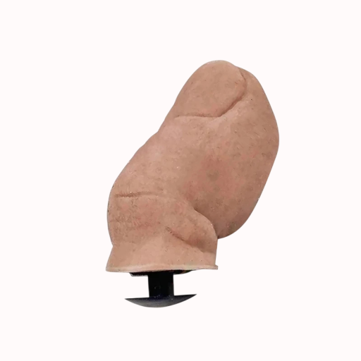 Dekoration til crocs 3D tommelfinger 4 cm silikonpynt hudfarvet tilbehør til klip-sko perforerede sko original design