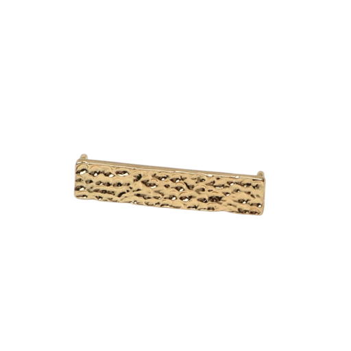 Dekoration til snørebånd sko med ribbet overflade ca. 4 cm metal guld pynt til snørebånd stilfuldt tilbehør til snørebåndssko
