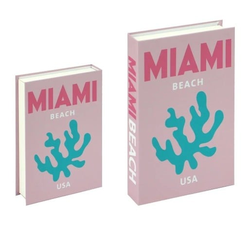 Dekoratív Hamis könyv Miami Beach Neotevíratelná Kniha Stílusos Dekoráció USA Design