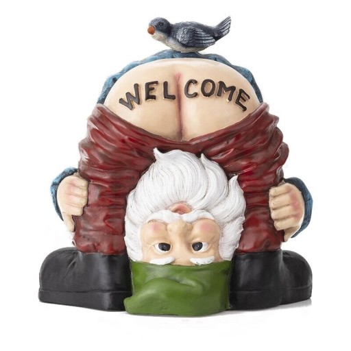 Dekorativ skulptur tomte 13,8 x 15 cm