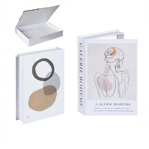 Dekorative falsche Buch mit Stauraum, öffnend, Design Galerie Bohème - Elegante Dekoration mit Stauraum für moderne Interieurs