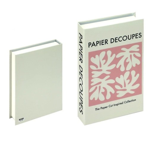 Dekorative falsche Buch mit Stauraum – Öffnungsdekoration mit dem Motiv "Papier Decoupes"