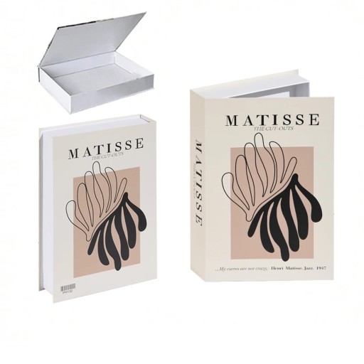 Dekoratívna falošná kniha s úložným priestorom – Otvárateľná dekorácia s motívom "Matisse The Cut-Outs"
