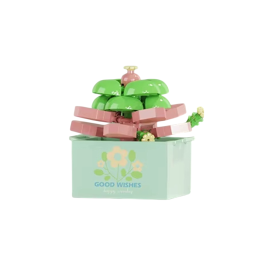 Dekoratívna skladačka 6 x 4.5 x 5.5 cm Kaktus 111 ks Elegantný kreatívny kvetináč Kytica Moderný Darček Konštruktor Pre deti aj dospelých