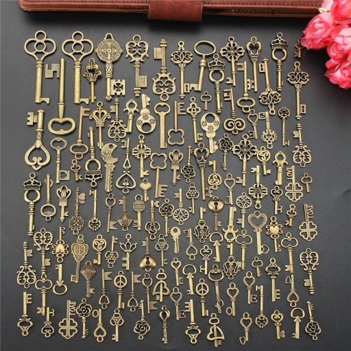 Dekorativní klíče s ornamenty 125 ks