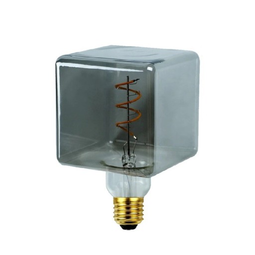 Dekorativní LED žárovka ve tvaru krychle Stmívatelná se spirálovým vláknem 4 W 220–240 V 9,5 x 9,5 x 15 cm Sklo Do lamp a závěsných světel