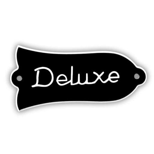 Dekoratívny kryt pre elektrickú gitaru Gibson Deluxe Tvar zvonku s nápisom Deluxe Štýlový doplnok pre klasické modely Vintage gitarové príslušenstvo