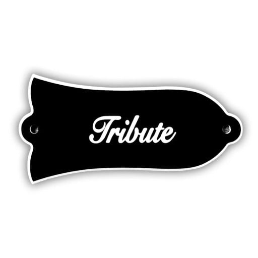 Dekoratívny kryt pre elektrickú gitaru Gibson Tribute Tvar zvonku s nápisom Tribute Štýlový doplnok pre klasické modely Vintage gitarového príslušenstva