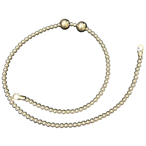 Dekorativt stålchain med kulor med 2 stora kulor 26 mm rostfritt stål 304 armband halsband och bilhängare grå för självförsvar