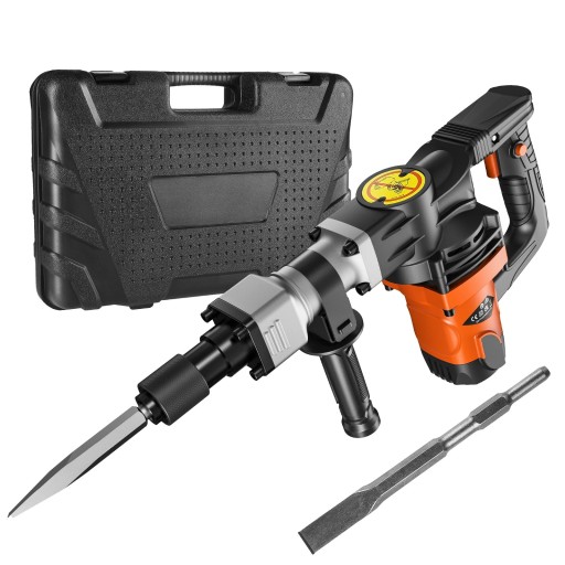 Demolition-Hammer 1400 W 2900 Schläge/min 19 J Stahllegierung schwarz-orange für Beton und Metall mit Meißeln