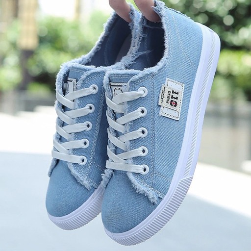 Denimsneakers för dam J1698