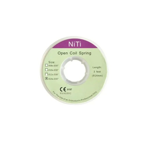 Dental Orthodontic Open Coil Spring 914 mm 0.014 inches 1 Roll Orthodontic Bracket Accessory Professional Dental Tool