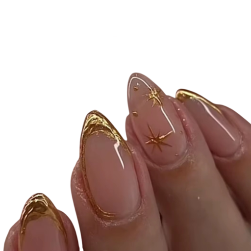 Design dei unghie a mandorla di dimensioni medie 24 pz Unghie finte adesive in acrilico Manicure delicata per uso domestico