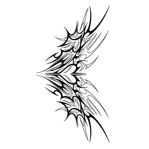 Deslumbrante tatuagem temporária à prova de água Espinho 18 x 11 cm Tatuagem temporária para a barriga, peito, costas e cintura Tatuagem estilosa para raparigas Tatuagem duradoura até 15 dias