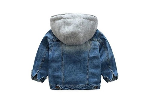 Detská džínsová bunda s kapucňou