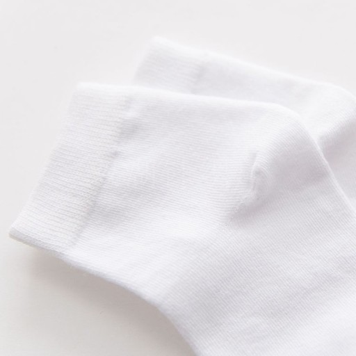 Detské bavlnené biele ponožky - 5 párov