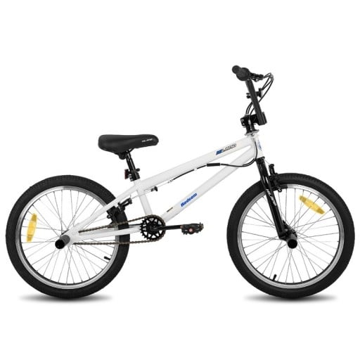 Dětské freestyle BMX kolo s otočným systémem řízení, 20 palců, ocelový rám a pegy, jednorychlostní převod, pro skatepark i město