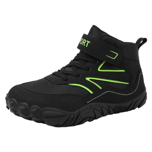 Dětské kotníkové boty unisex Suchý zip a šněrování Prodyšná síťovina Pryžová profilovaná podrážka Poutko na patě Na ven i do školy