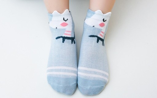 Detské ponožky so zvieratkami - 5 párov