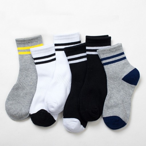 Detské pruhované ponožky - 5 párov A835