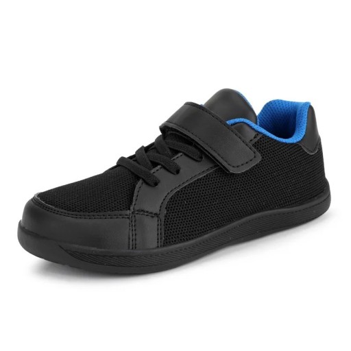 Dětské tenisky unisex Nízký střih Tkaničky i pásek na suchý zip Prodyšná síťovina Krytá špička Kontrastní lem kotníku Pryžová podešev