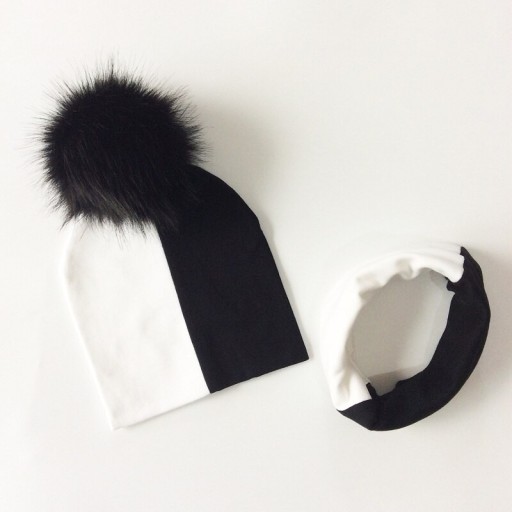 Detský bavlnený set čiapky a nákrčník