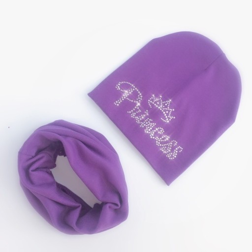Detský set čiapky a nákrčník Princess
