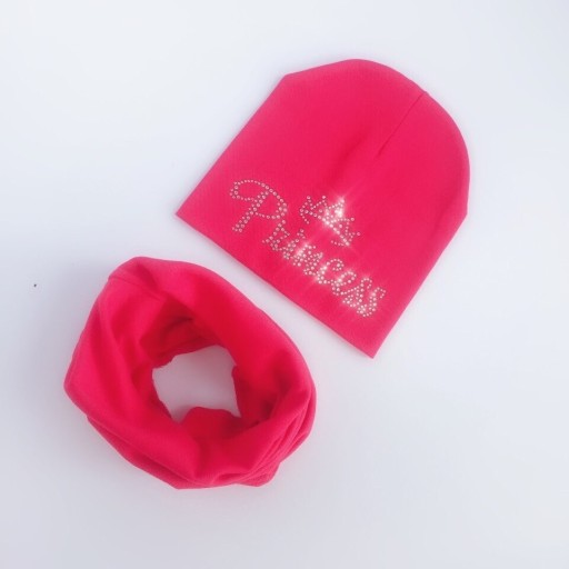 Detský set čiapky a nákrčník Princess
