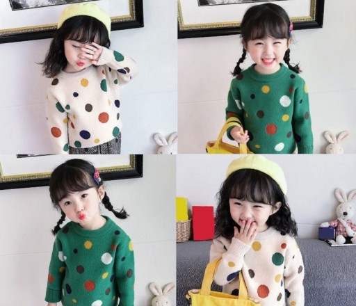 Detský sveter s bodkami L625