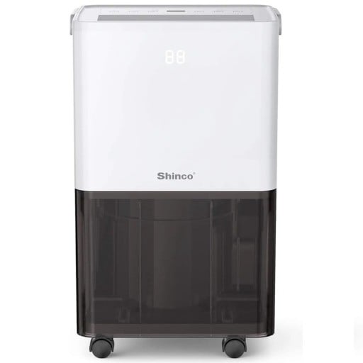 Deumidificatore elettrico 10 l Serbatoio 1,7 l e scarico continuo tramite tubo 25,6 x 41,5 x 20,3 cm Filtro con carbone attivo Bianco Per appartamenti e cantine