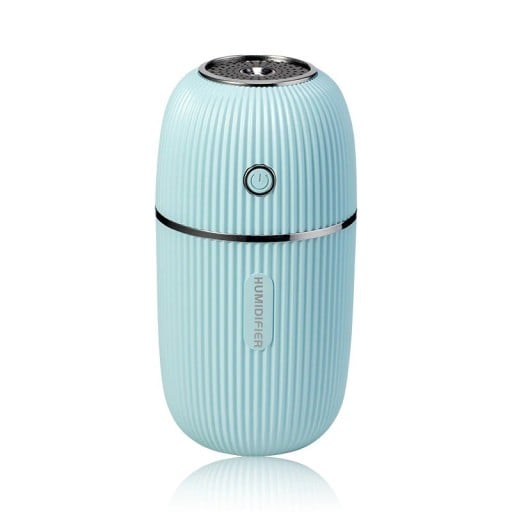 Διαχύτης αρώματος σε σχήμα κάψουλας για αρωματισμό του χώρου Ραβδωτή επιφάνεια Δεξαμενή 300 ml Τροφοδοσία μέσω USB Ικανότητα 3 W Ύψος